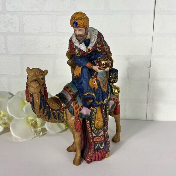 Kirklands Ceramic Nativity King On Camel - Picture 1 of 9